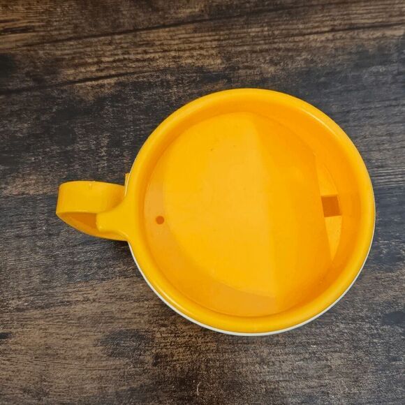 Vintage Mc Donald's Coffee Travel Cup Yellow/White New - Picture 3 of 4